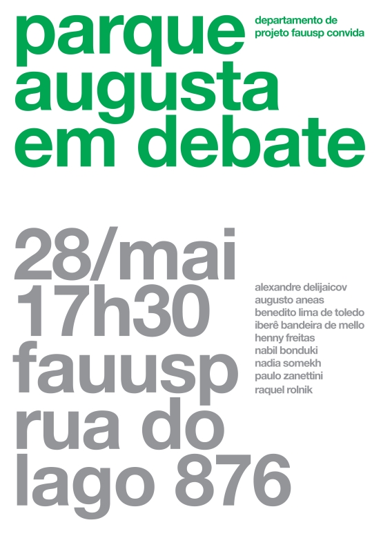 cartaz parque augusta em debate final